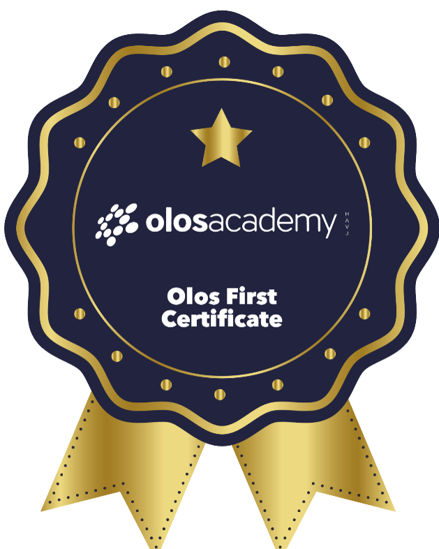 Olos First Certificate seal